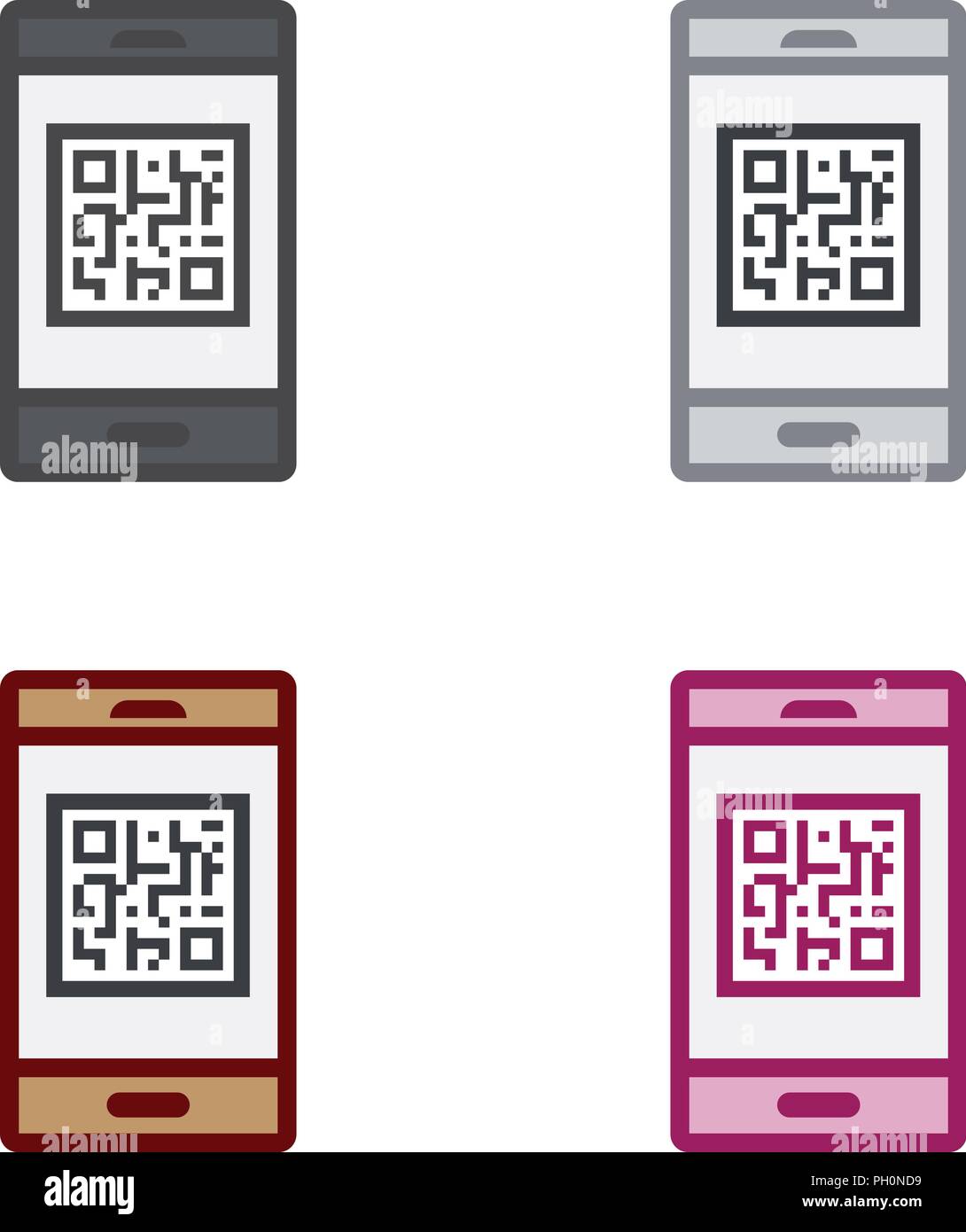 Smartphone QR-Code Stock Vektor