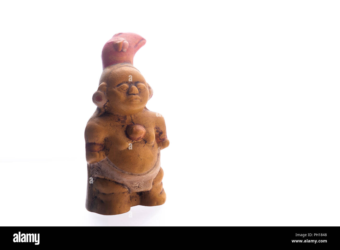 Eine Alux (wie ein Kobold), aus der Mythologie der Maya, geglaubt, in Wald, Höhlen, Steine gefunden werden und Feldern Mais Stockfoto