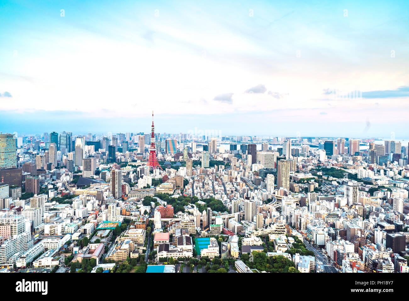 Tokyo Tower, Japan - Kommunikation und Aussichtsturm. Es war der höchste künstliche Struktur in Japan bis 2010, wenn die neuen Tokio Skytree becam Stockfoto