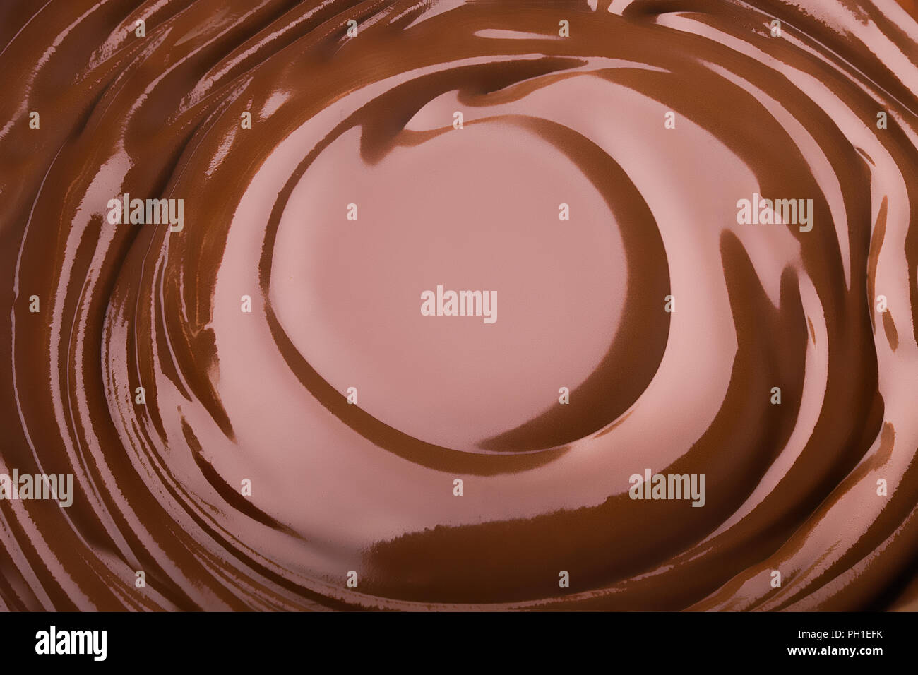 Geschmolzene Schokolade Swirl Stockfoto