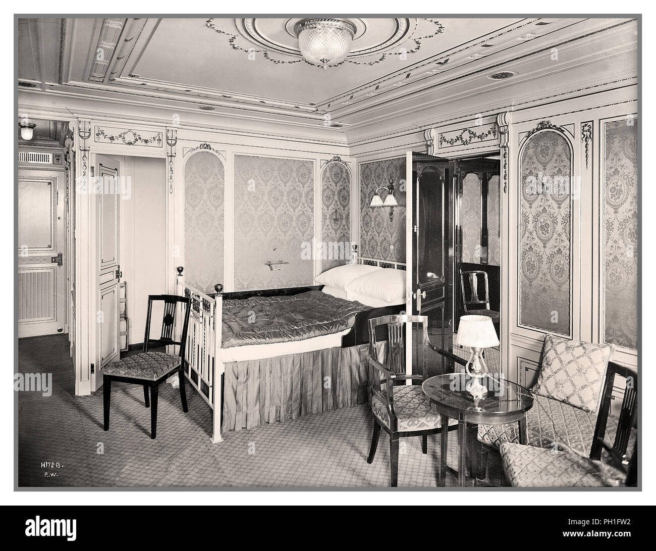 1900 Innenraum Rms Titanic First Class Zimmer Suite B38