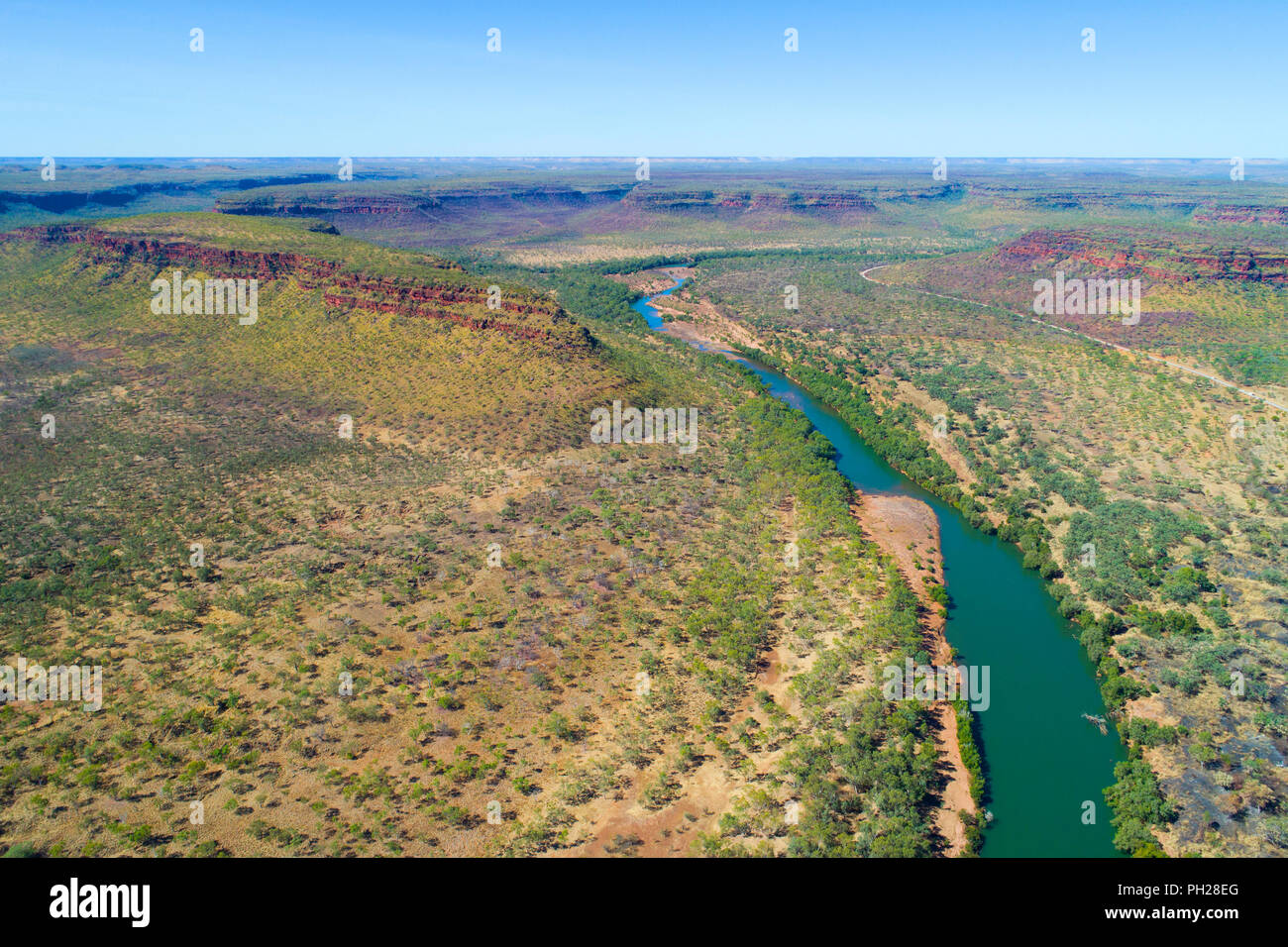 Victoria River aus der Luft gesehen, Northern Territory, Australien Stockfoto