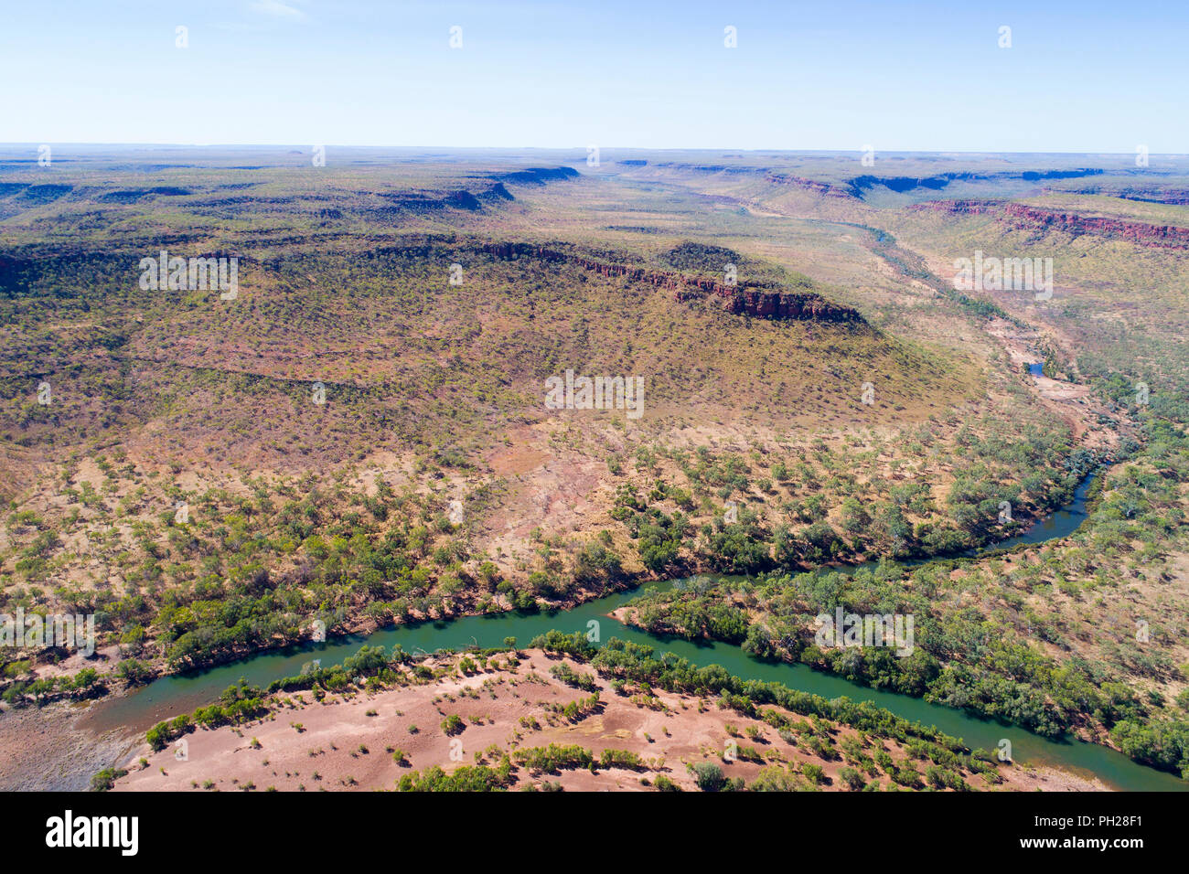 Victoria River aus der Luft gesehen, Northern Territory, Australien Stockfoto