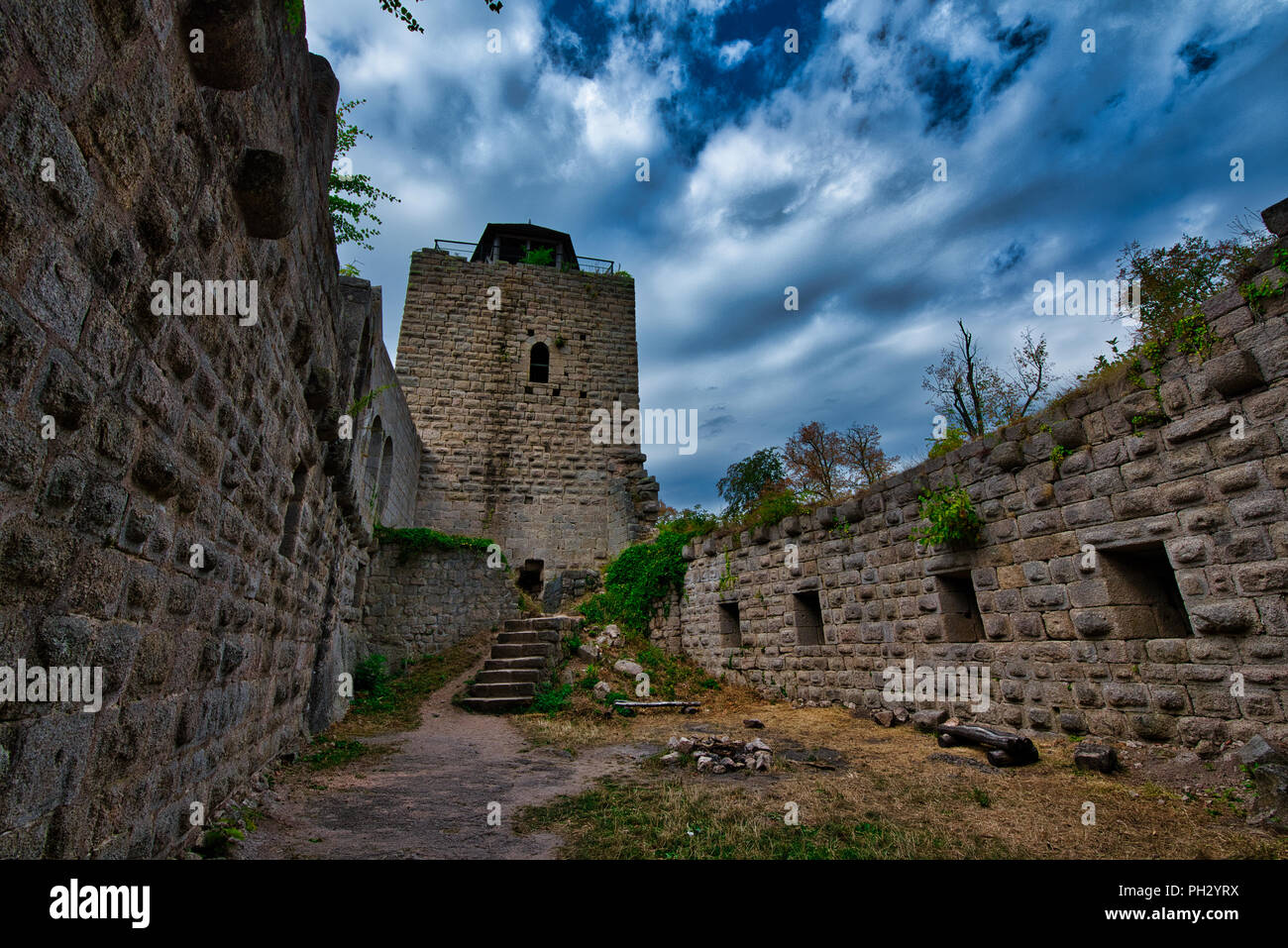 Bernstein Schloss Elsass Frankreich Stockfoto