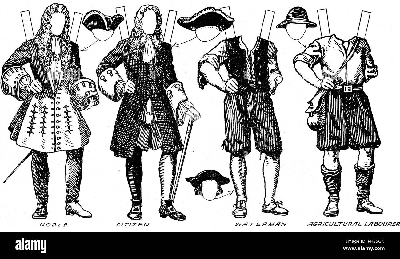 "Die Galerie der Englischen Kostüm: Einige der Kleider getragen in William III Zeit', c 1934. Artist: Unbekannt. Stockfoto