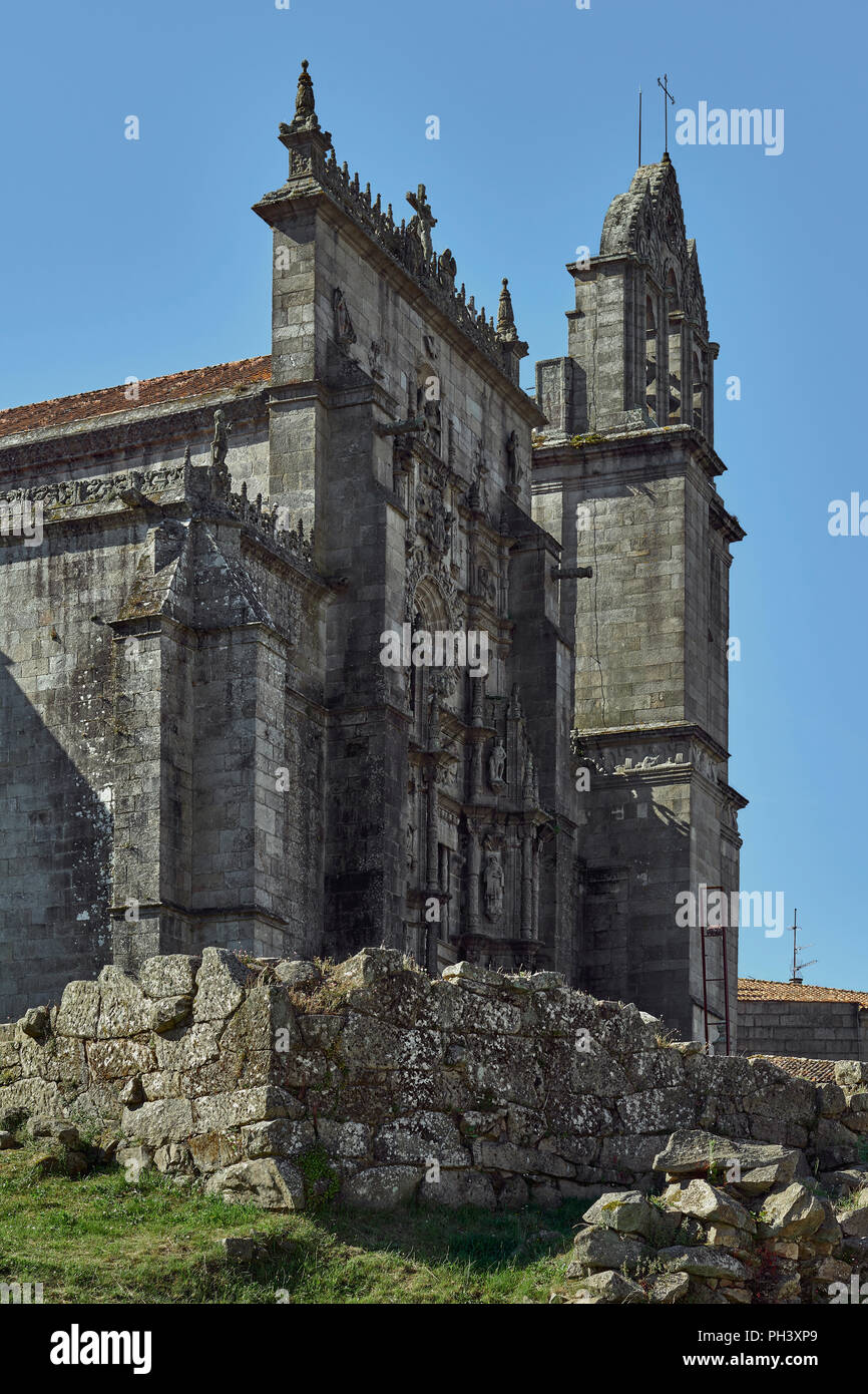 Basilika Santa Maria la mayor aus dem 16. Jahrhundert, der spätgotischen Stil, Stadt Pontevedra, Galicien, Spanien, Europa. Stockfoto