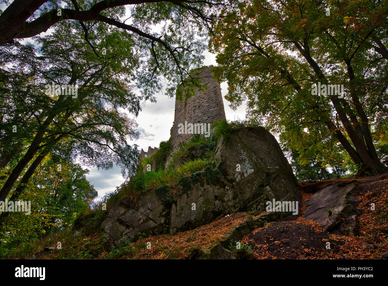 Bernstein Schloss Elsass Frankreich Stockfoto