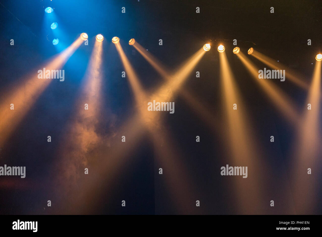 Theaterbeleuchtung auf der Bühne, Jazz-Festival Stockfoto