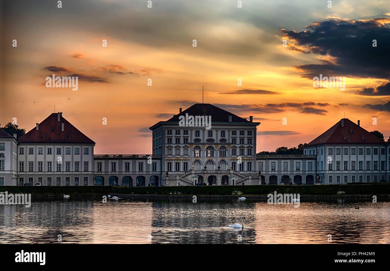 Schloss Nymphenburg München Stockfoto