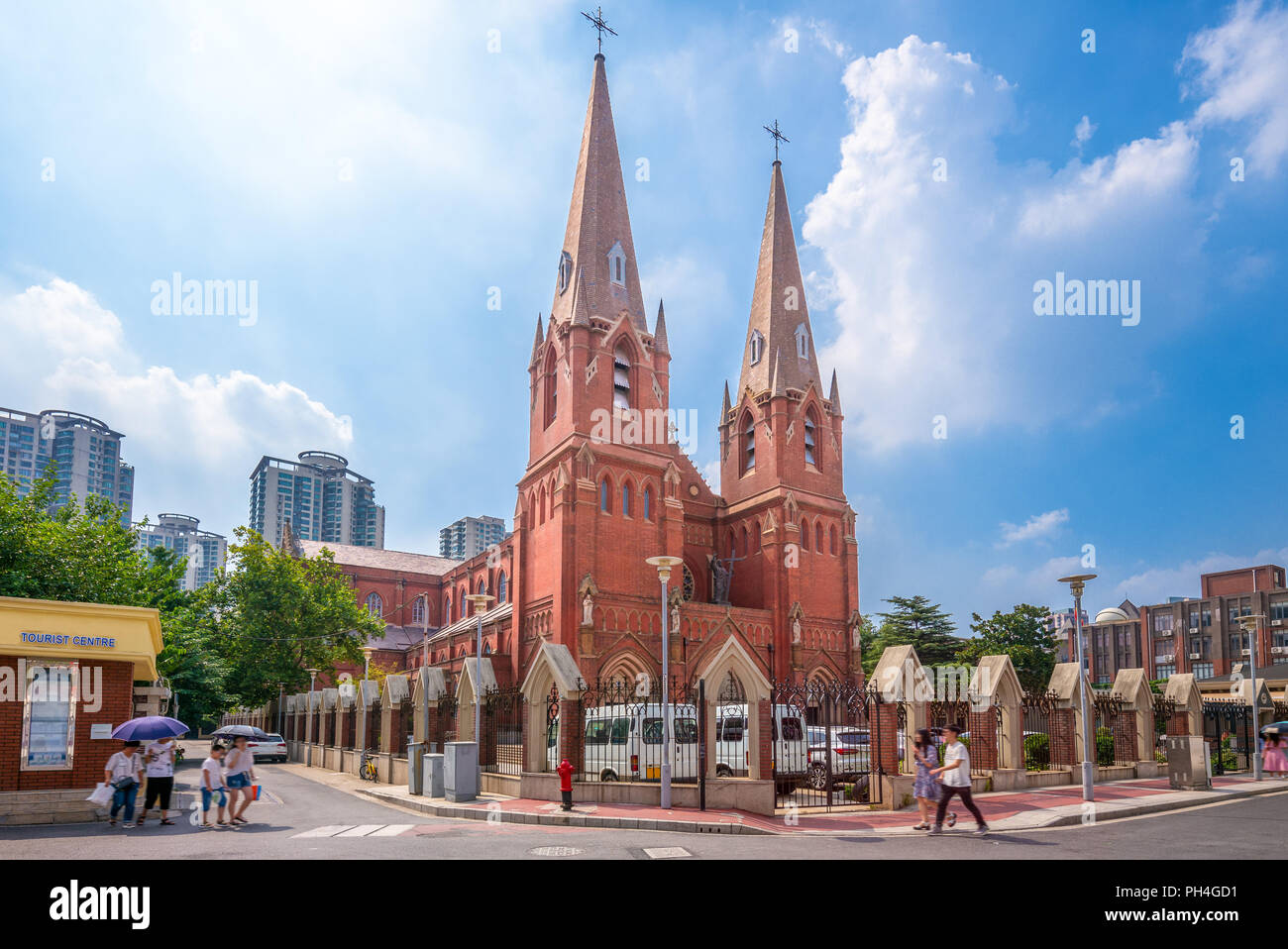 St. Ignatius Kathedrale in Xujiahui, Shanghai Stockfoto