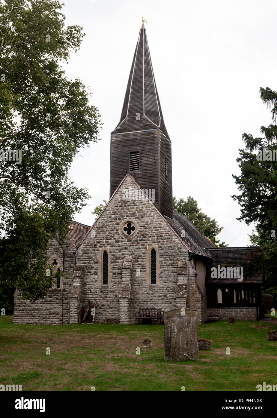 St. Johannes der Täufer Kirche, weiß Damen Aston, Worcestershire, England, Großbritannien Stockfoto