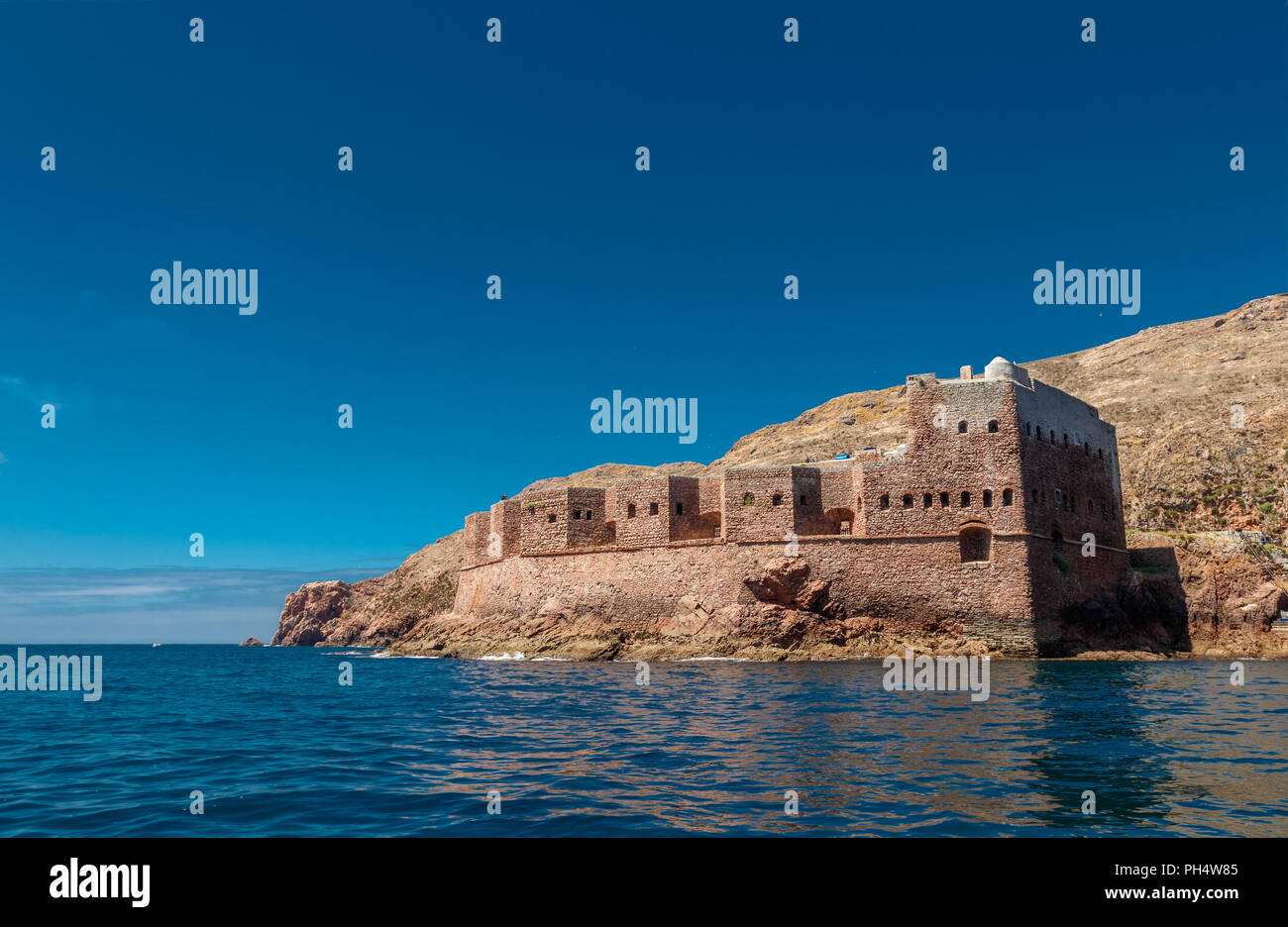 Fort von São João Baptista von berlengas Meerblick, in die Insel Berlenga, Portugal. Stockfoto