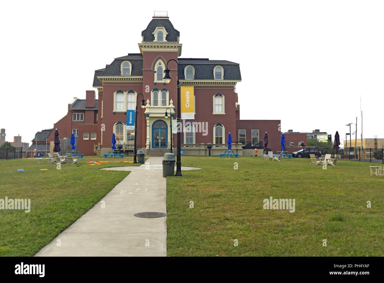 Das Children's Museum von Cleveland in Cleveland, Ohio, öffnete seinen ersten dauerhaften Standort im Jahre 2017 in der ehemaligen Villa auf Stager-Beckwith Euclid Ave Stockfoto