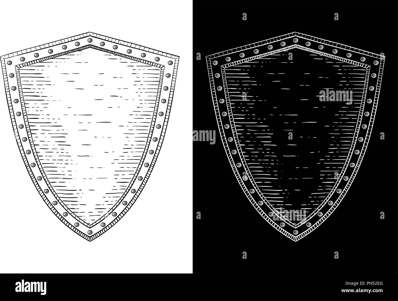 Schild. Hand Skizze gezeichnet Stock Vektor