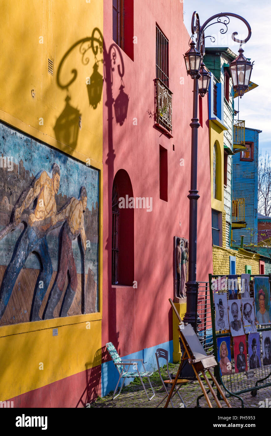 Caminito. La Boca, Buenos Aires, Argentinien Stockfoto