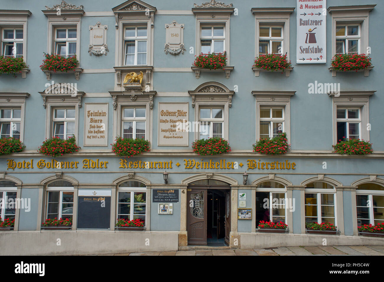 Alte historische Stadt Bautzen Budisyn Stockfoto