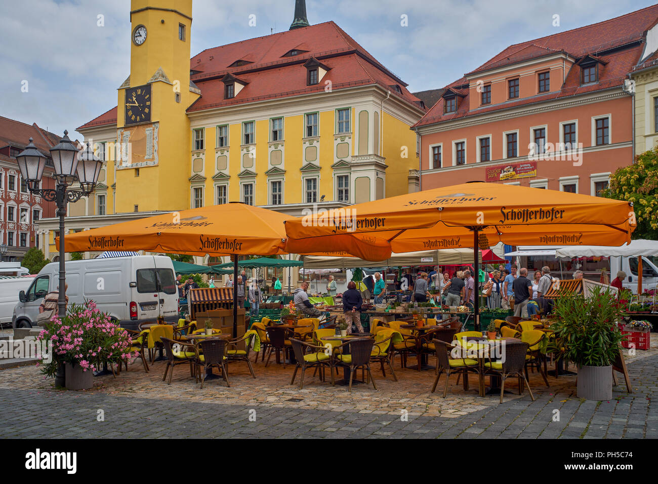 Alte historische Stadt Bautzen Budisyn Stockfoto