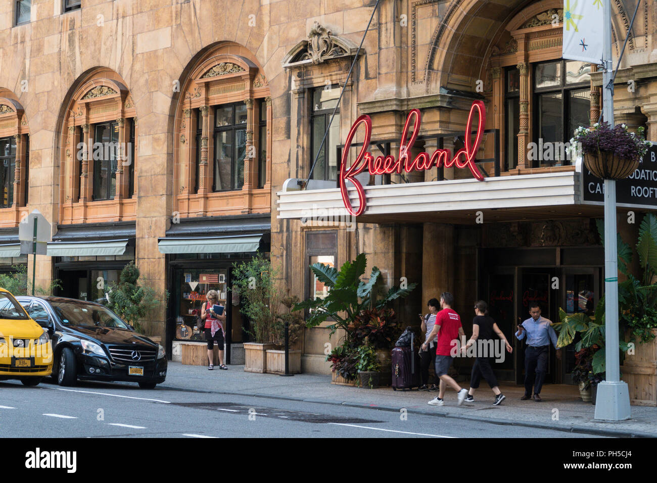 The Freehand Hotel Entrance, 23 Lexington Ave, New York, NY 10010 Stockfoto