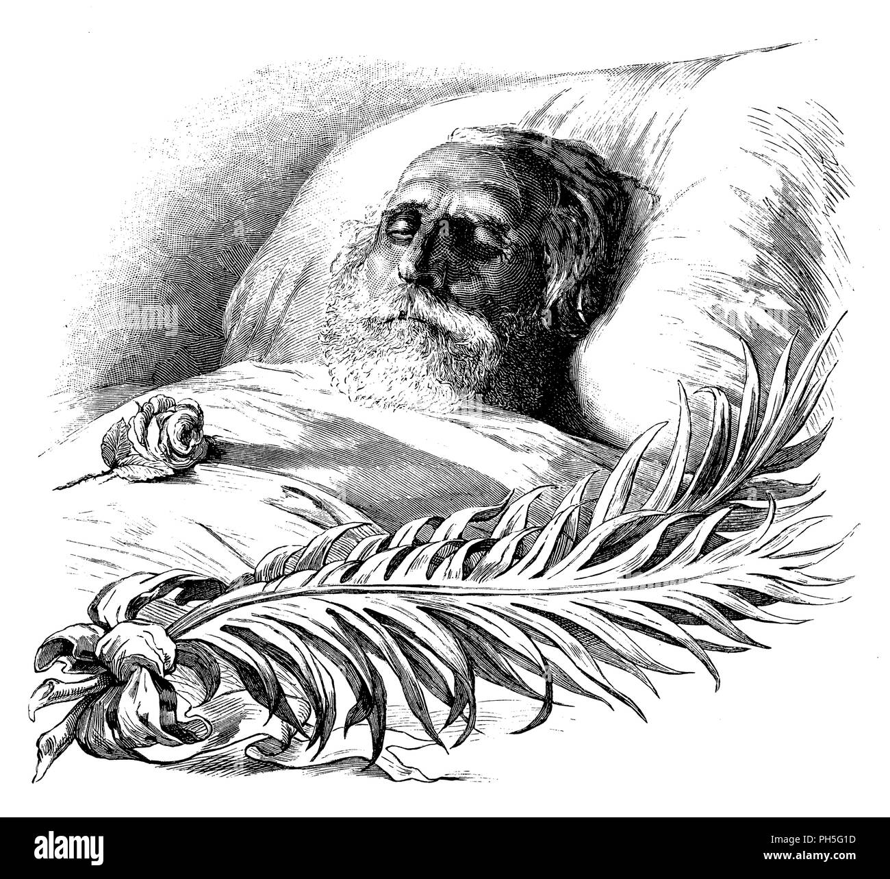 Turgenjew auf dem Sterbebett, Stockfoto