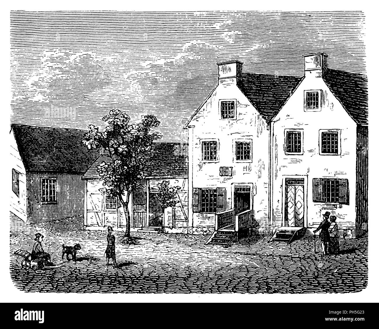 Herders Geburtshaus in Mohrungen, 1910 Stockfoto