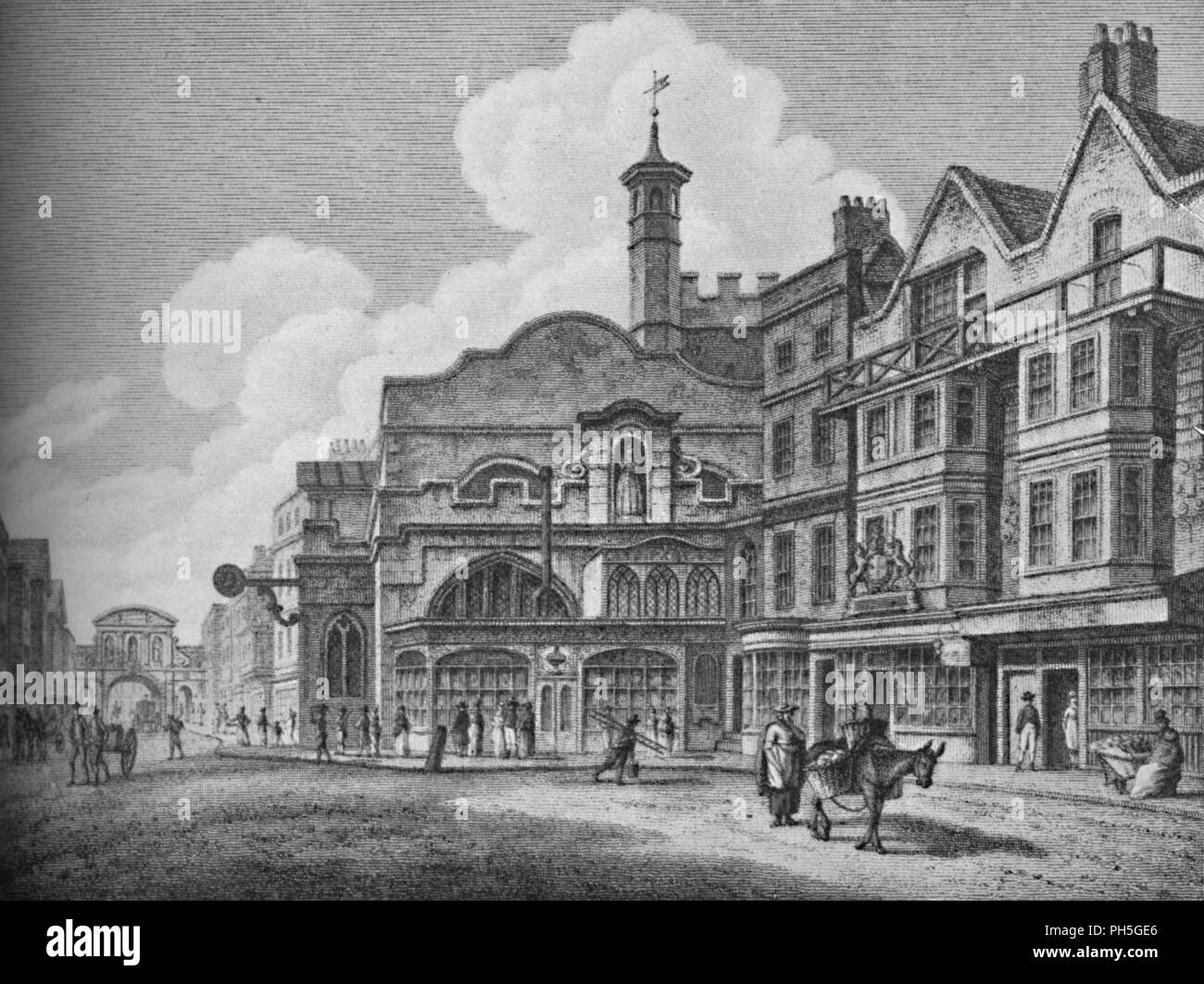 "Fleet Street im achtzehnten Jahrhundert", 1907. Artist: Unbekannt. Stockfoto