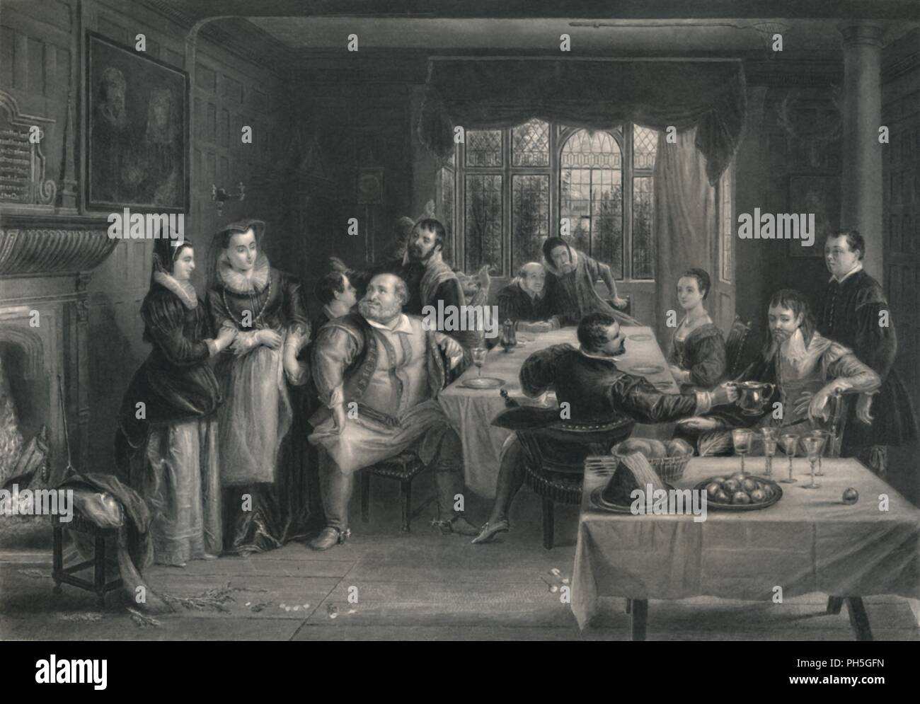 'Falstaff und seine Freunde (Die lustigen Weiber von Windsor)', c 1870. Artist: W Greatbatch. Stockfoto