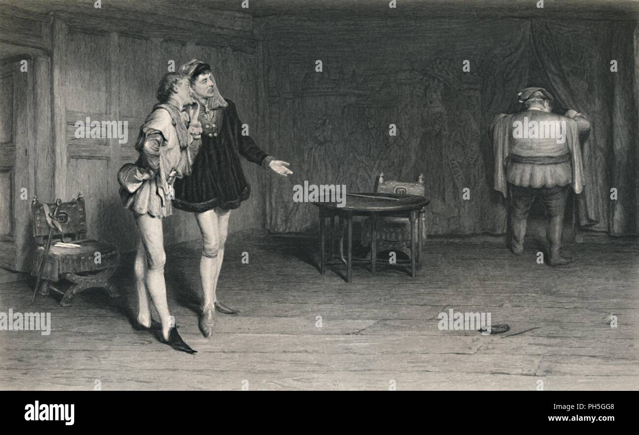'Prinz Heinrich, Poins und Falstaff. (König Heinrich IV - Erster Teil)', c 1870. Schöpfer: William Quiller Orchardson, JC Armytage. Stockfoto