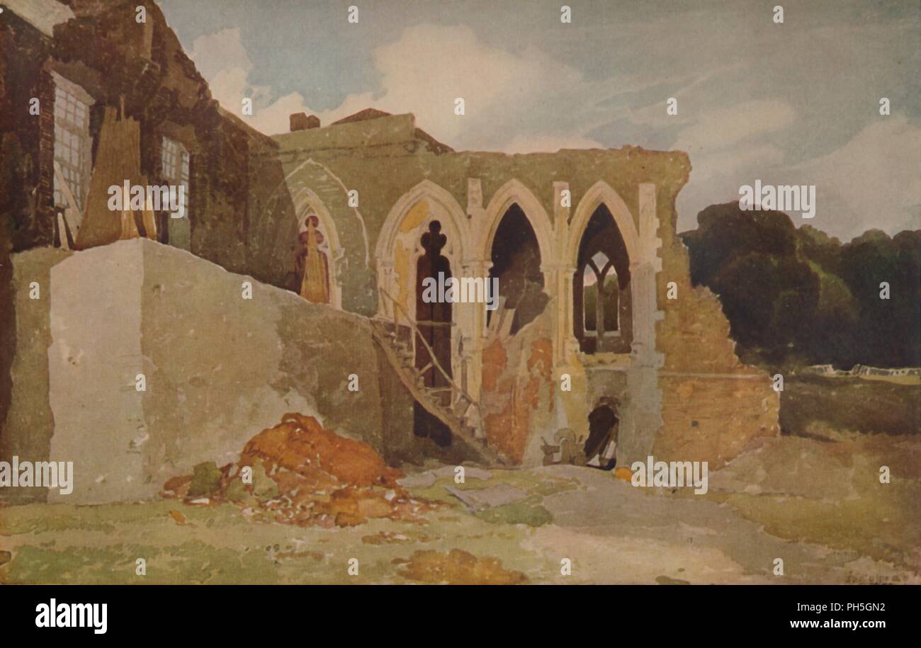 "Walsingham Abtei', 1923. Künstler: John Sell Cotman. Stockfoto
