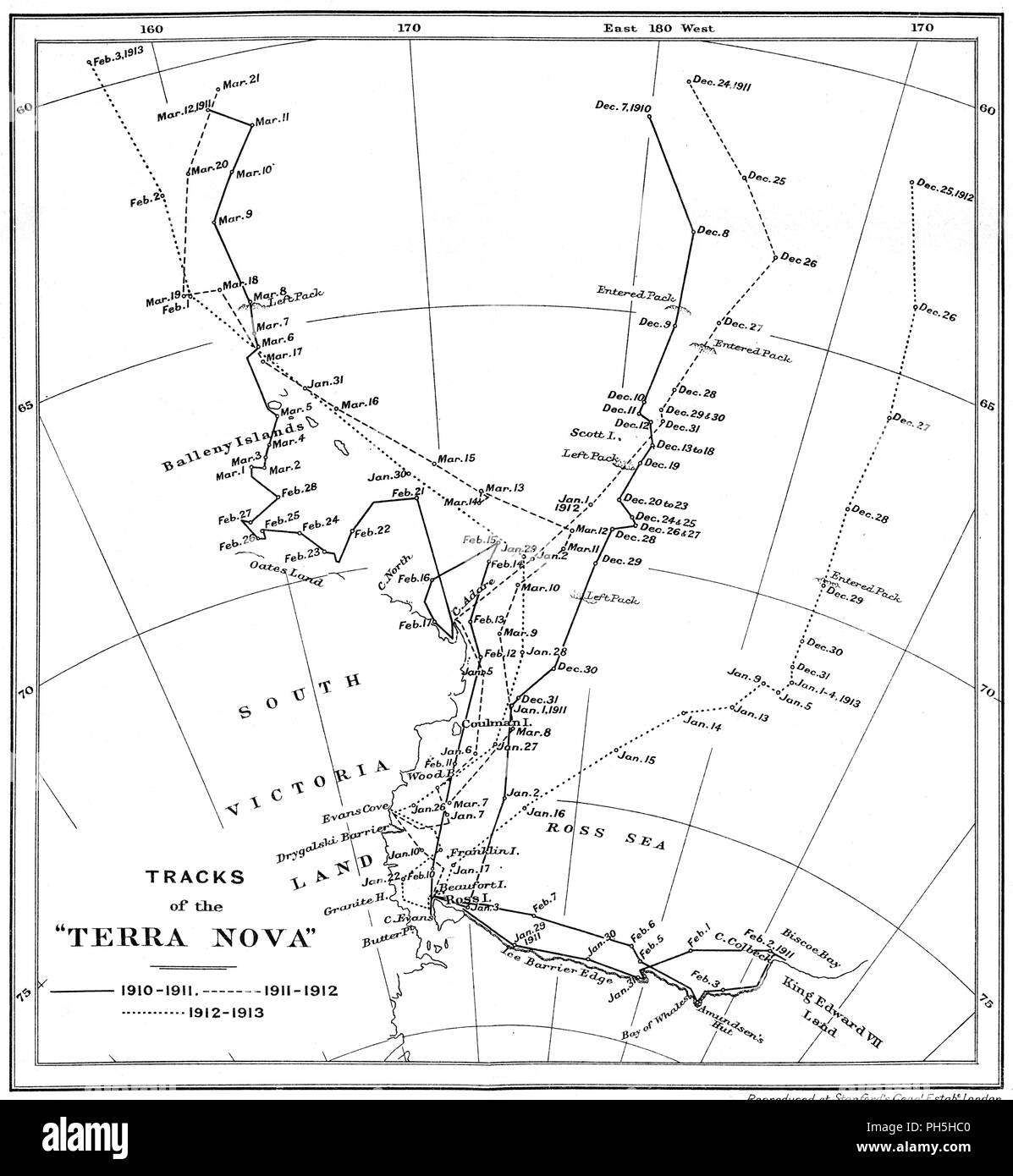 "Spuren der Terra Nova', 1910-1913, (1913). Artist: Unbekannt. Stockfoto