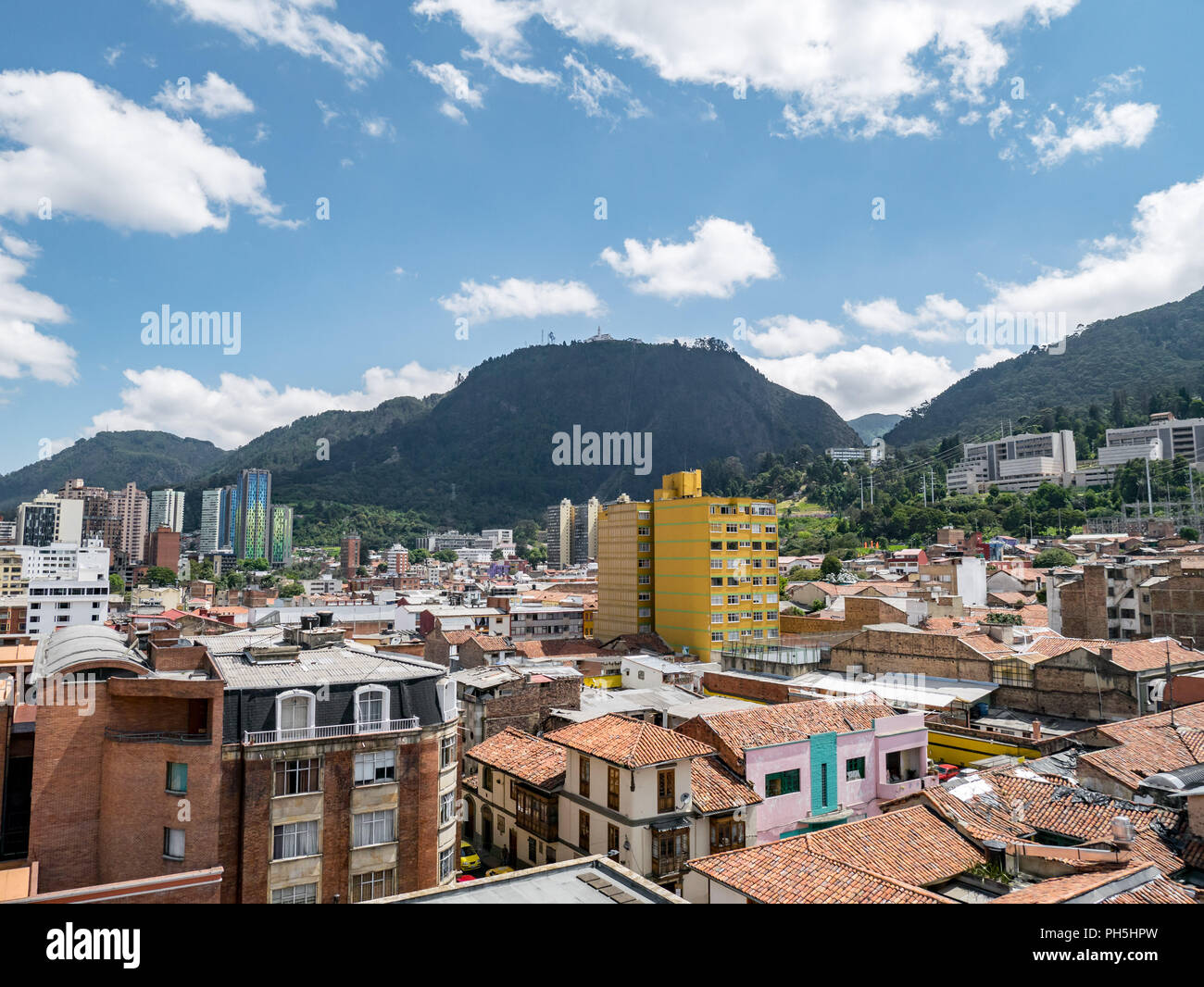 Blick auf die Skyline von Bogota, Kolumbien Stockfoto