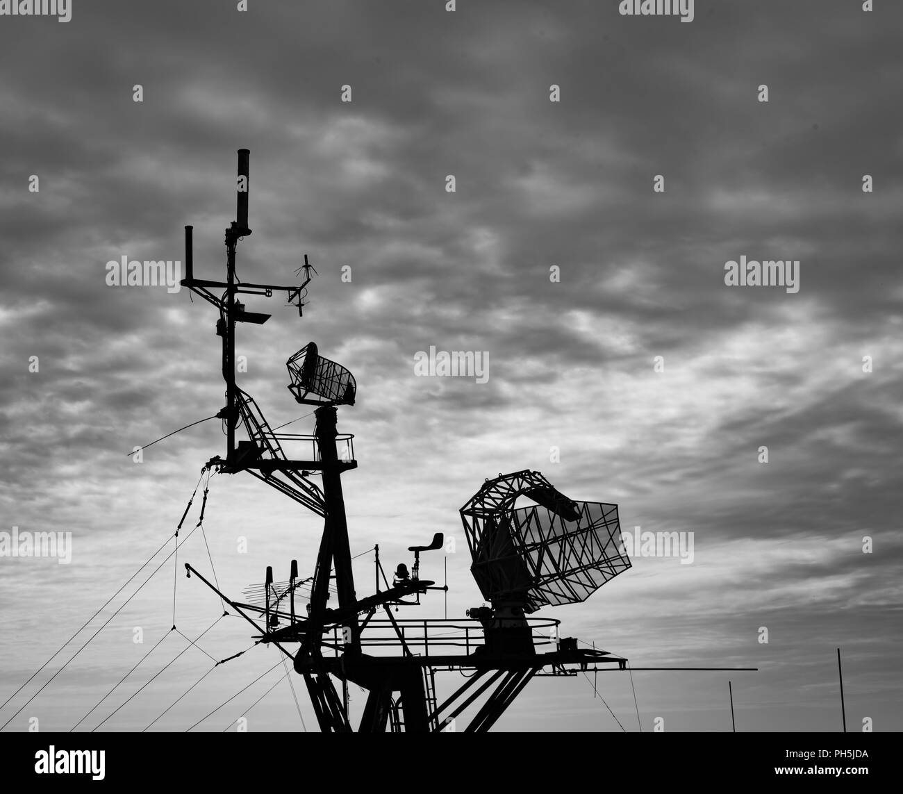 Weltkrieg naval destroyer Impressum Silhouette Stockfoto