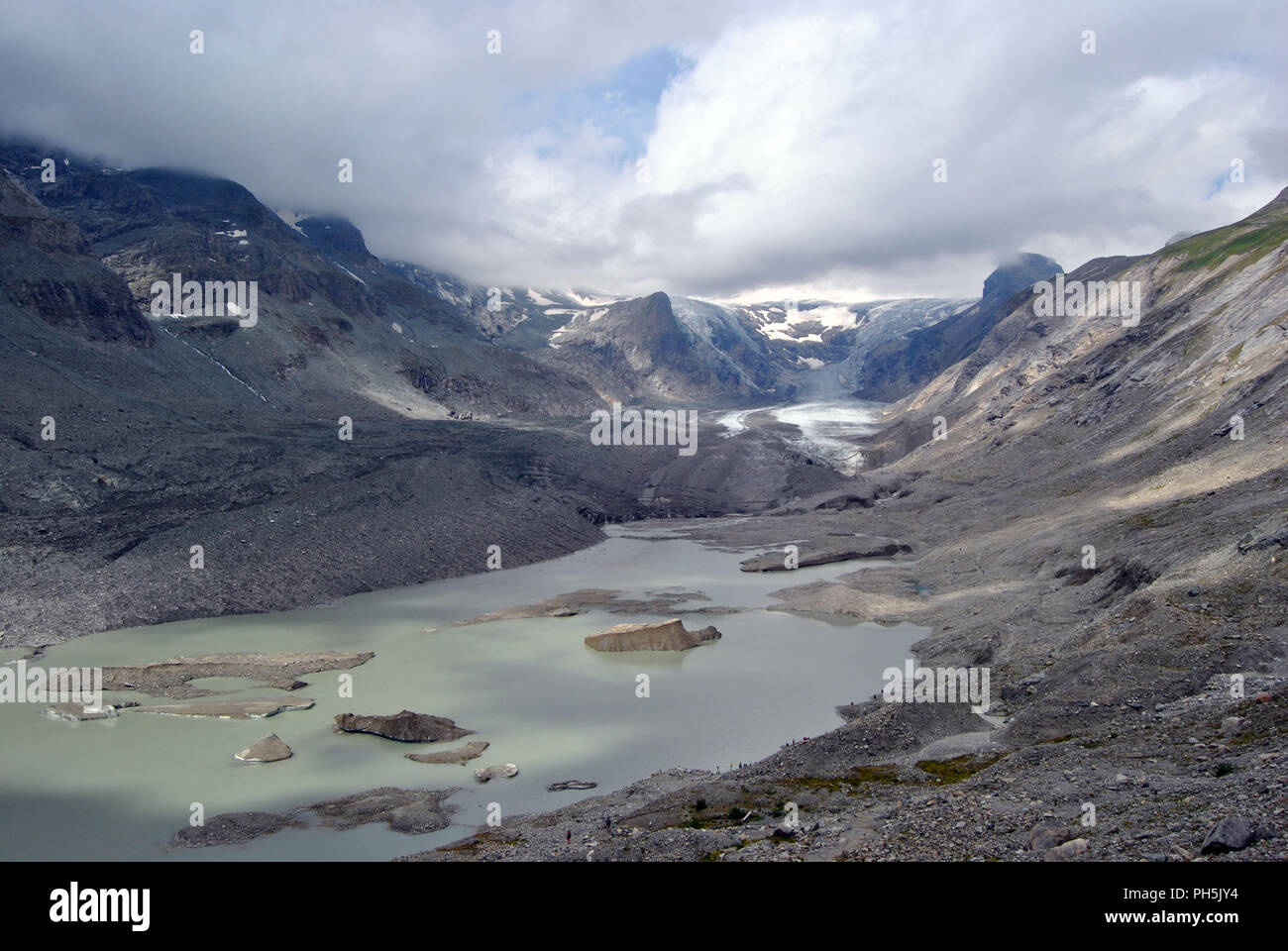 Österreich, Pasterze Glacier im Groben Glockner Bereich Stockfoto