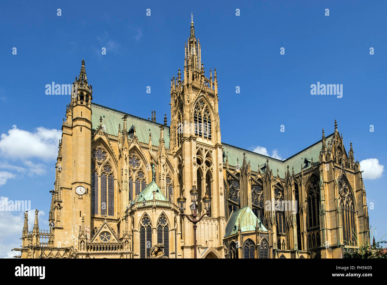 Französische gotische Kathedrale von Saint Stephen von Metz/Cathédrale Saint-Étienne de Metz/Metz Kathedrale in der Stadt Metz, Moselle, Lorraine, Frankreich Stockfoto