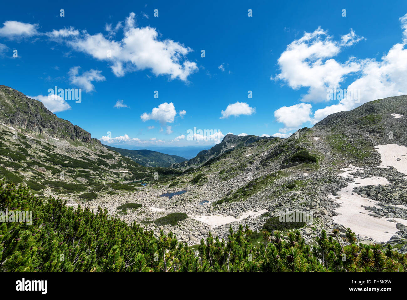 Erstaunliche Landschaft des Piringebirges, Bulgarien. Stockfoto