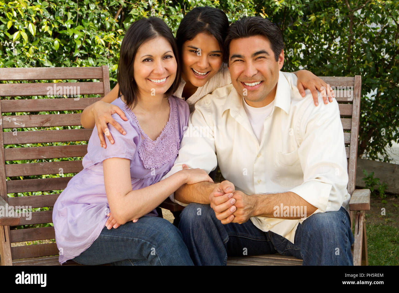 Spanischer Familie mit einem jugendlich Tochter. Stockfoto