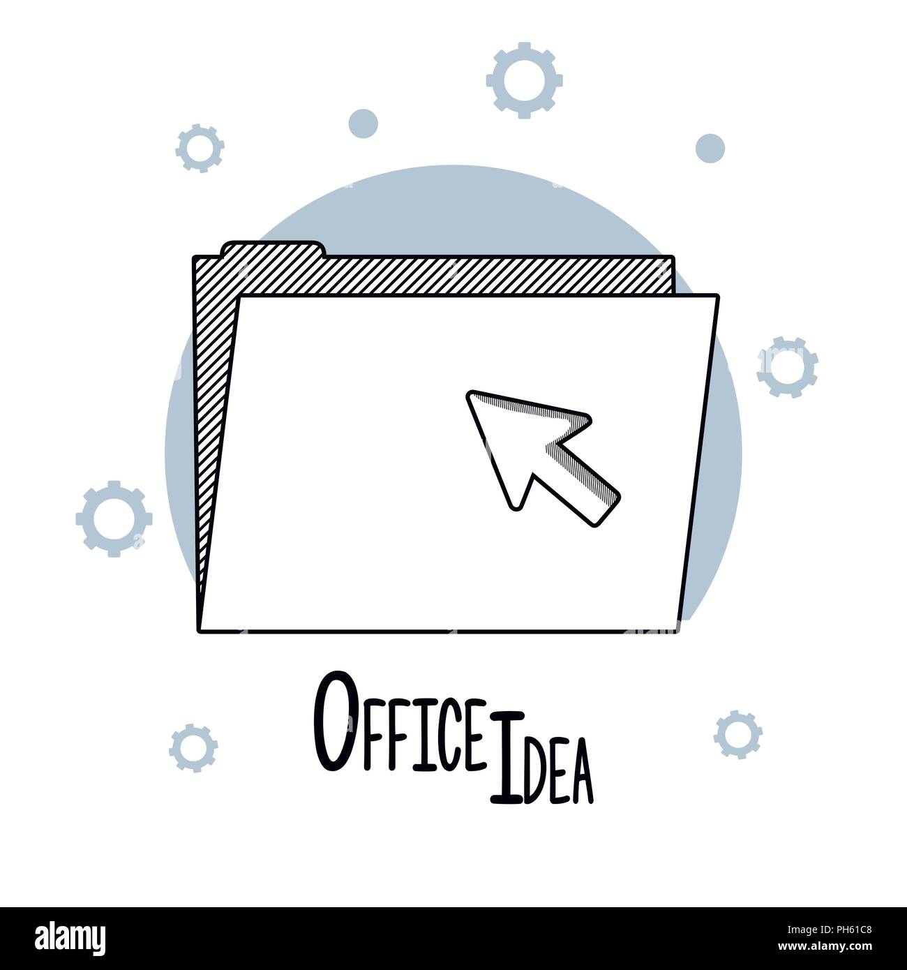 Büro Ideen doodles Stock Vektor