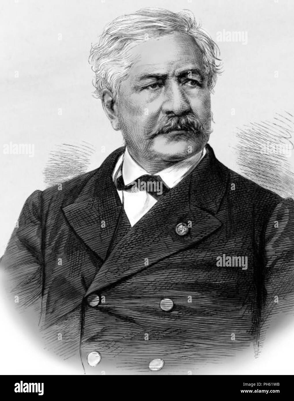 FERDINAND De Lesseps (1805-1894), französischer Diplomat und Erbauer des Suezkanals Stockfoto