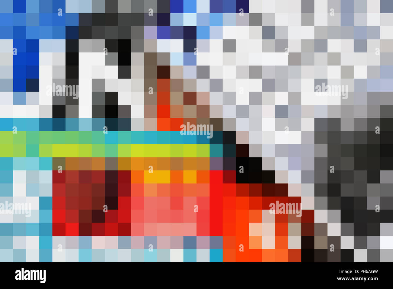 Pixel Kunst, abstrakte Komposition Stockfoto