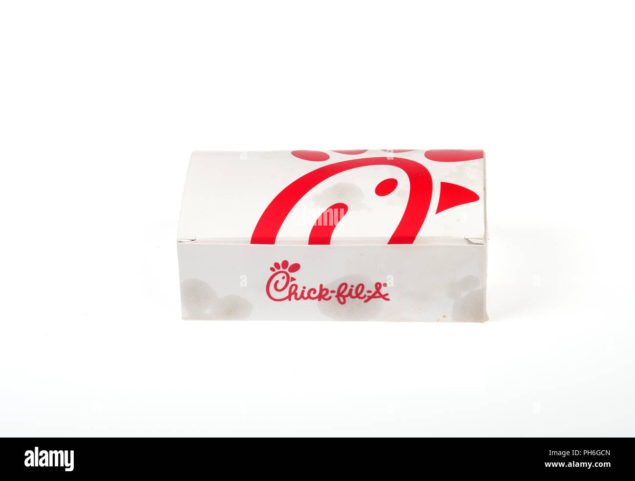 Box von Chick-Fi - ein Chicken Nuggets Stockfoto