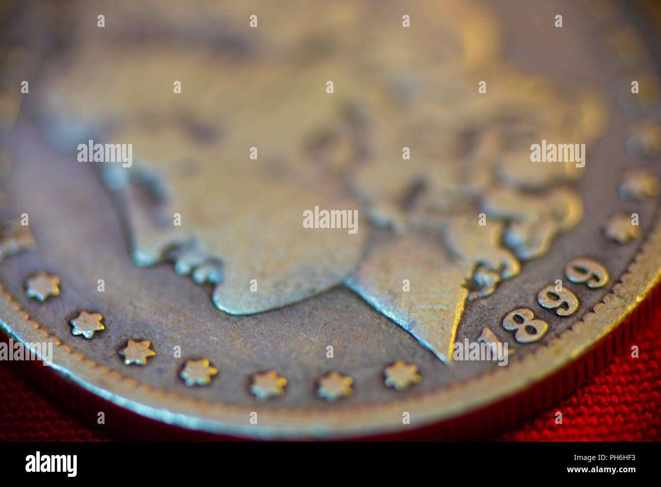 Liberty Silver Dollar im Jahr 1899 geprägt. Stockfoto