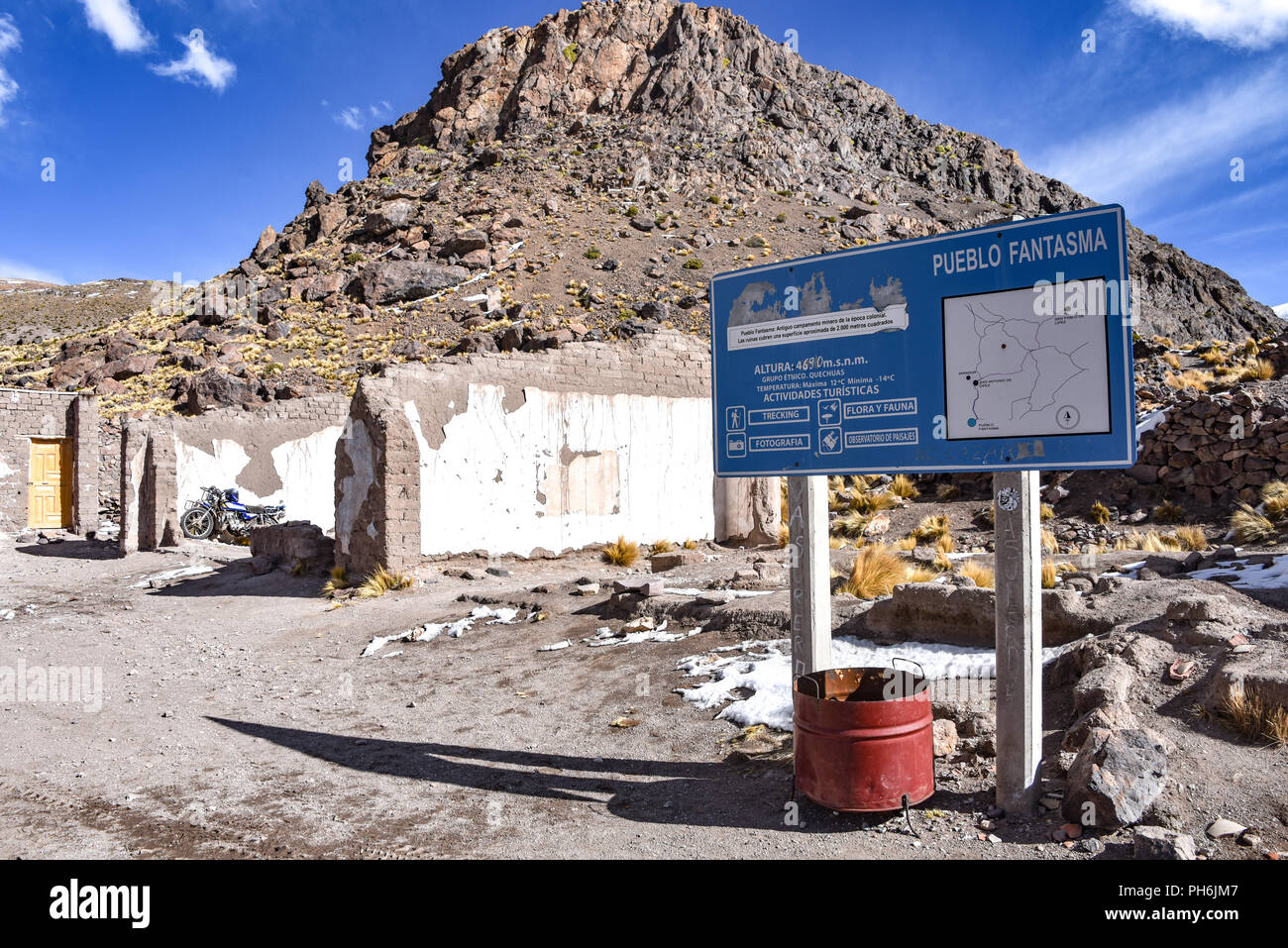 Pueblo Fantasma, eine verlassene Minenstadt in der Nähe von San Antonio de Lipez in der Provinz Sud Lipez, Potosi, Bolivien Stockfoto