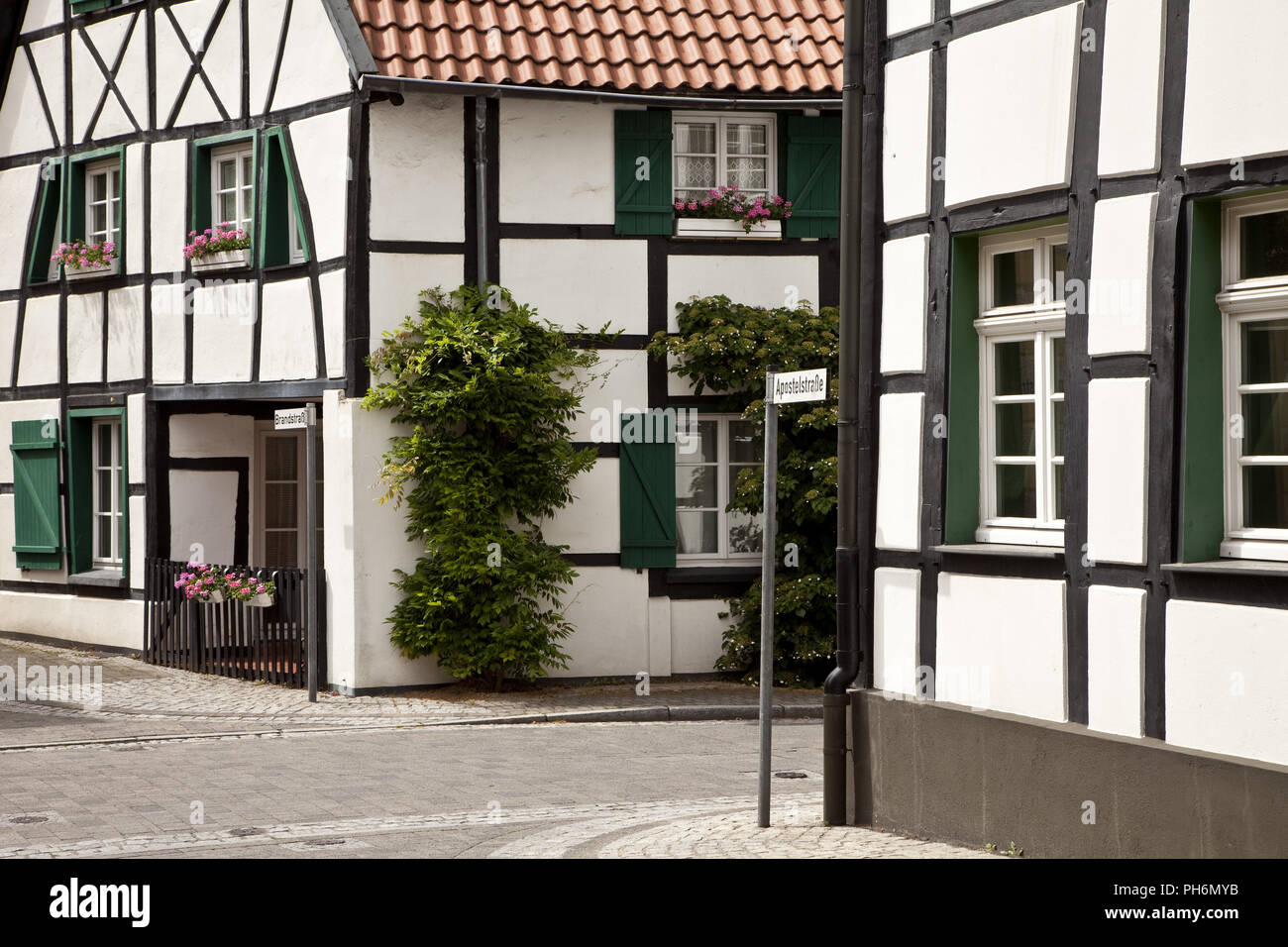 In das alte Dorf Westerholt, Herten, Deutschland Stockfoto