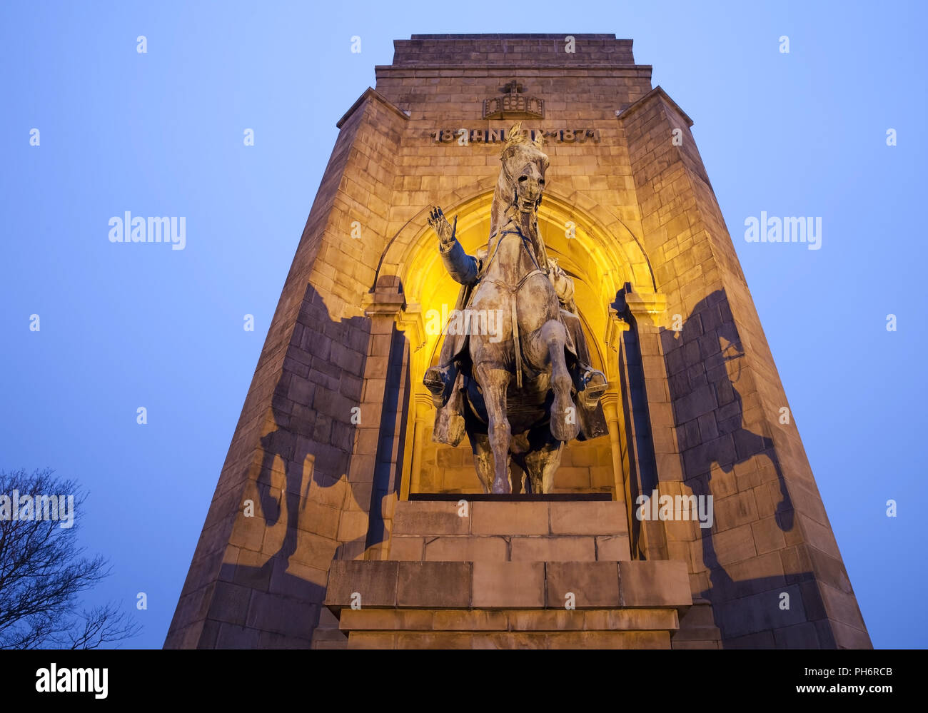 Kaiser Wilhelm Denkmal in Dortmund-Hohensyburg Stockfoto