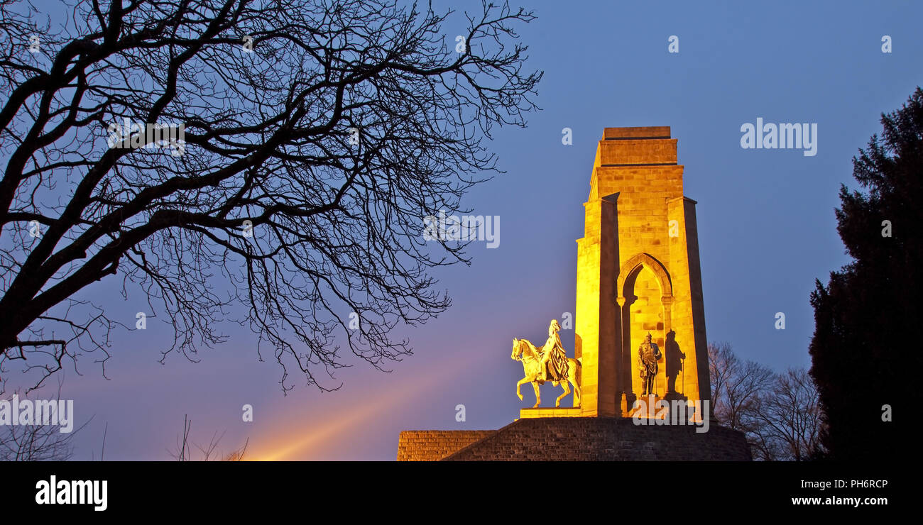 Kaiser Wilhelm Denkmal in Dortmund-Hohensyburg Stockfoto