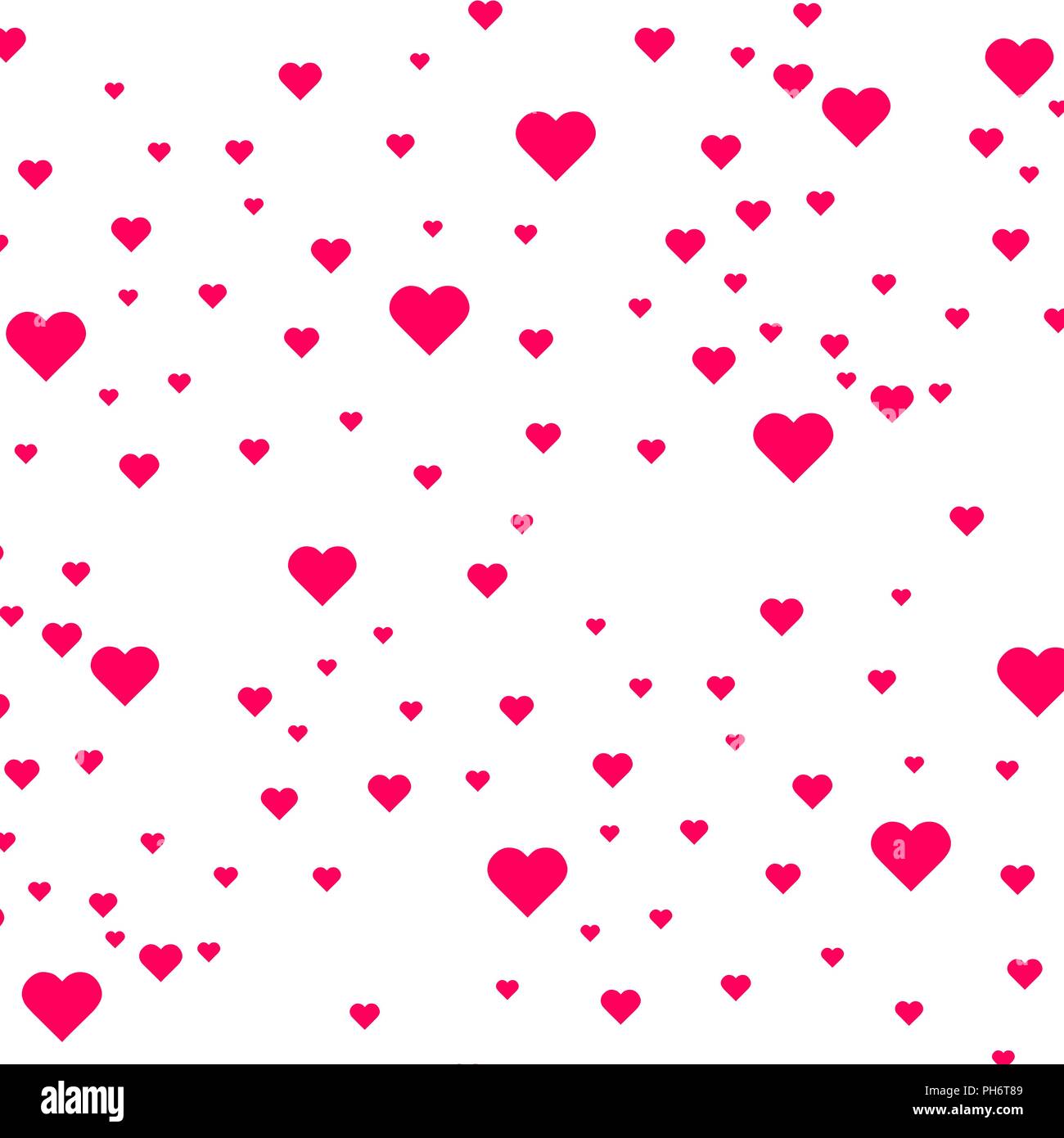 Herzform Rosa und Rot Konfetti vektor Valentines Tag Hintergrund Stock Vektor