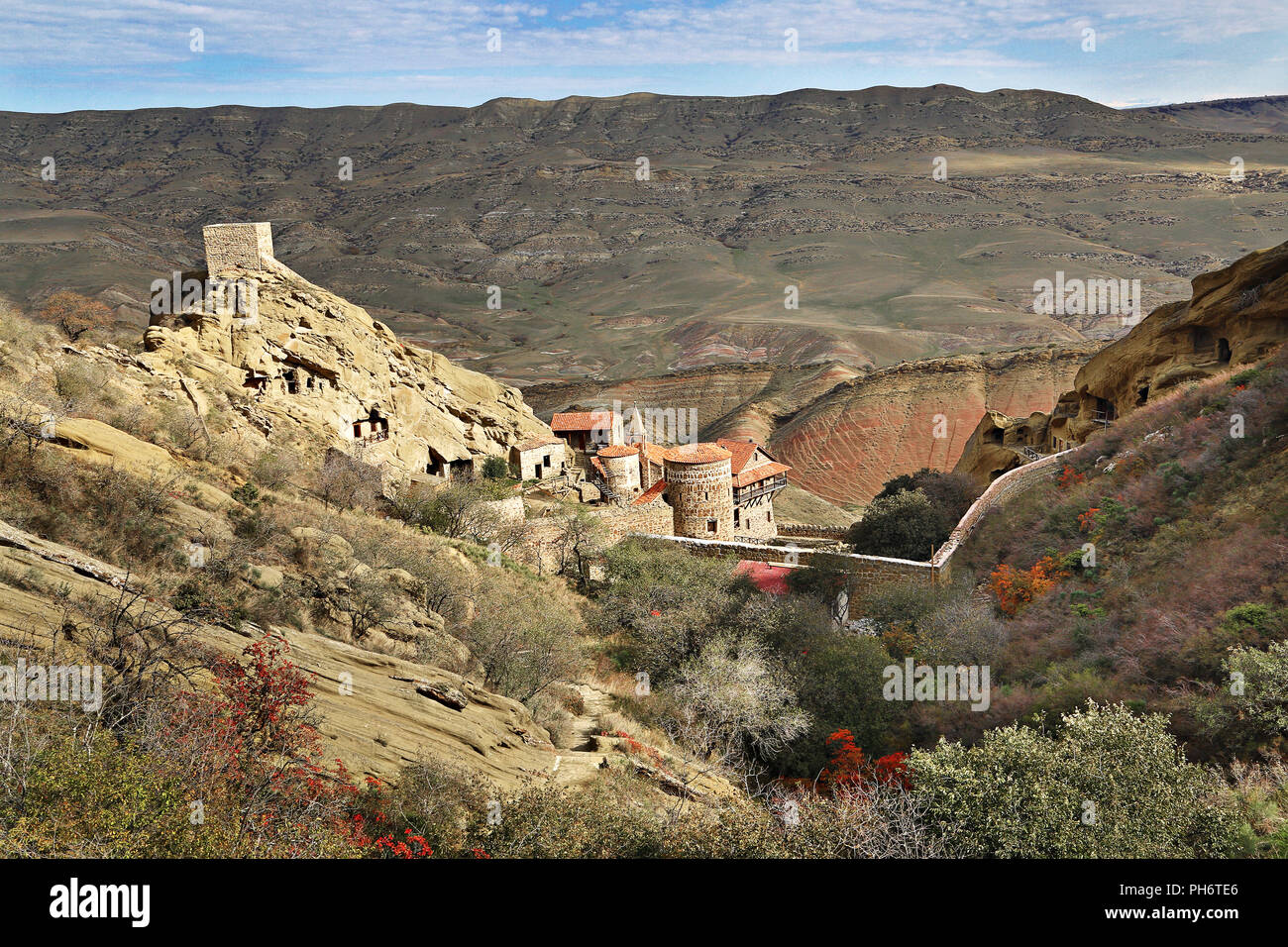 Kloster und religiösen Komplex von David Gareja in Georgien, Kaukasus. Stockfoto