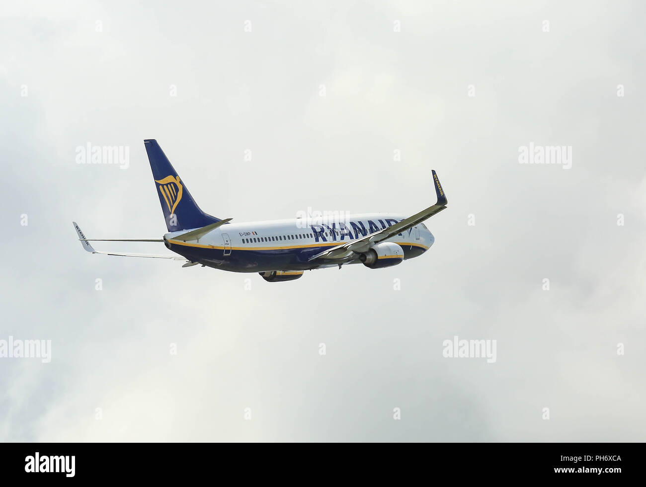 Flughafen Dublin Landungen und Starts. Stockfoto