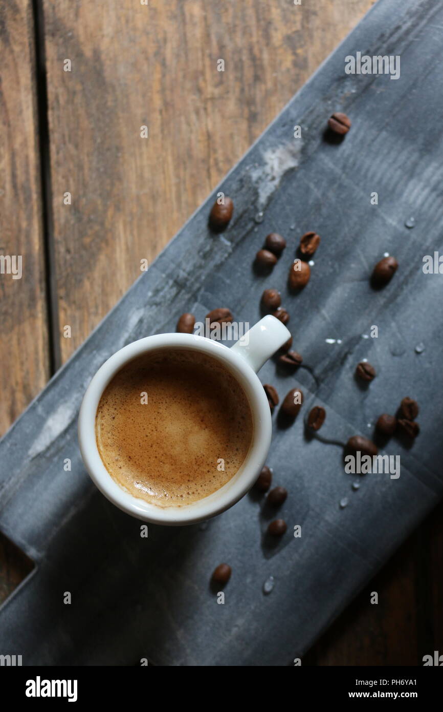 Kaffeebohne Mischung Aroma notes Stockfoto