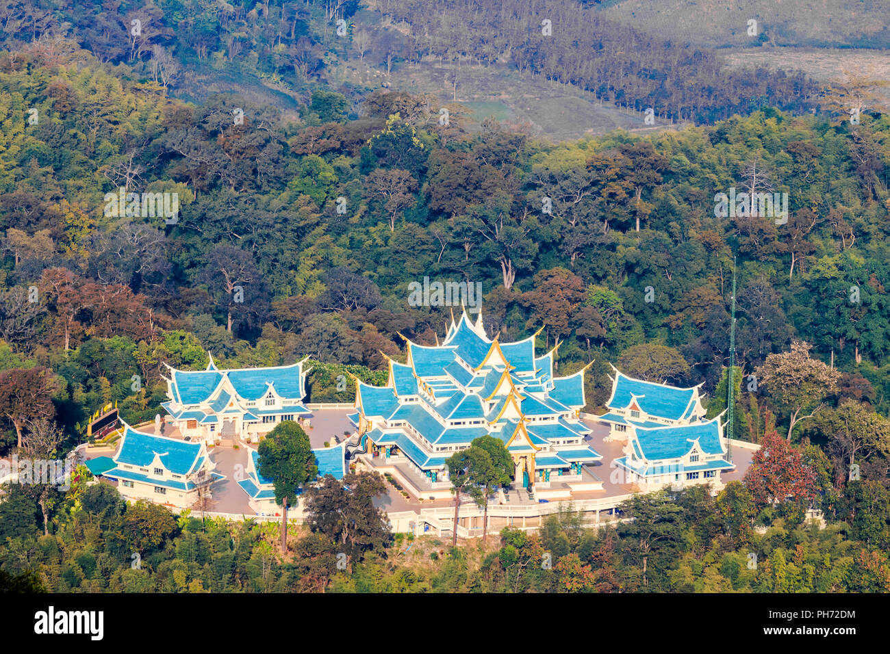 Phu kon Wald Tempel Stockfoto
