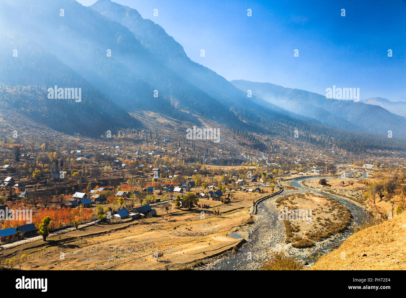 Herbst in Kaschmir, Indien Stockfoto